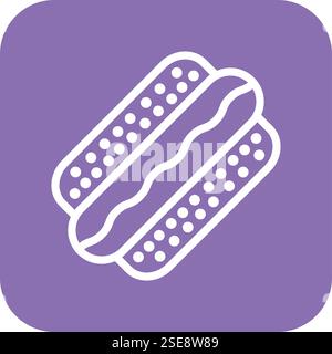 Illustrazione di progettazione dell'icona del vettore hot dog Illustrazione Vettoriale
