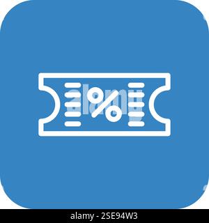 Illustrazione del design dell'icona del vettore coupon Illustrazione Vettoriale