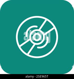 Illustrazione della progettazione dell'icona Compact Disk Vector Illustrazione Vettoriale