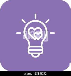 Illustrazione di progettazione dell'icona del vettore della lampadina Illustrazione Vettoriale