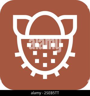 Illustrazione del design dell'icona vettoriale rambutan Illustrazione Vettoriale