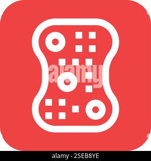 Illustrazione di progettazione dell'icona del vettore di spugna Illustrazione Vettoriale