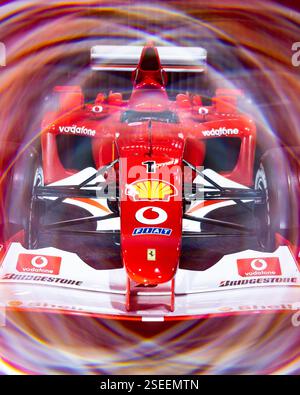 Parigi, Francia. 8 febbraio 2025. Ferrari F2002 durante il Retromobile motorshow 2025 all'Expo Paris porte de Versailles, dal 5 al 9 febbraio 2025 a Parigi, Francia - Photo Julien Delfosse/DPPI Credit: DPPI Media/Alamy Live News Foto Stock