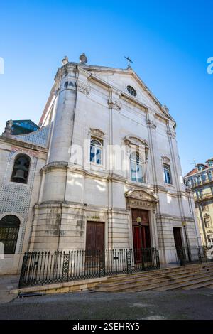 La chiesa di San Nicola (Igreja de Sao Nicolau) a Lisbona, in Portogallo, risale al XII secolo ed è una delle più antiche di Lisbona. E' stato ricostruito foll Foto Stock