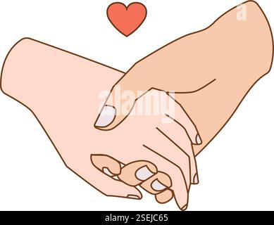 love hand sign with love emoji for special san valentino Illustrazione Vettoriale