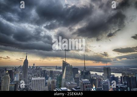 Splendida vista aerea dei grattacieli di Manhattan Foto Stock
