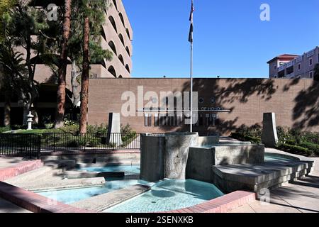 RIVERSIDE, CALIFORNIA - 2 febbraio 2025: Il Riverside Military Wall of Honor è stato dedicato come registro dei nomi di Riverside City e County Soldiers wh Foto Stock
