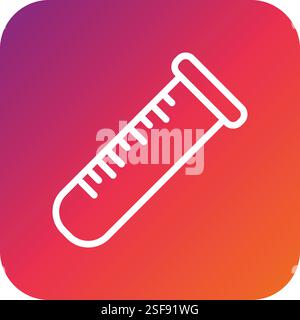 Illustrazione del disegno dell'icona del vettore del tubo di test Illustrazione Vettoriale