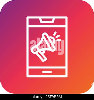 Illustrazione della progettazione dell'icona Mobile Marketing Vector Illustrazione Vettoriale