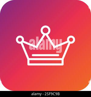 Illustrazione di progettazione dell'icona del vettore corona Illustrazione Vettoriale