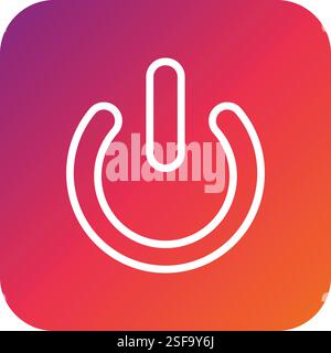 Illustrazione della progettazione dell'icona del vettore di potenza Illustrazione Vettoriale