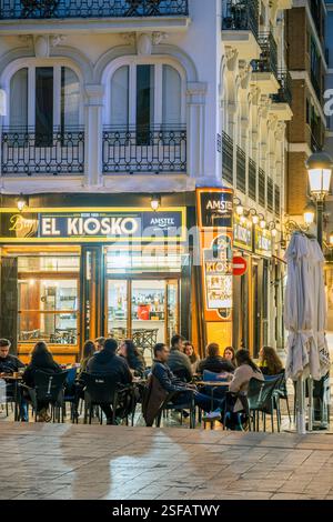 Tapas bar marciapiede, Valencia, Comunità Valenciana, Spagna Foto Stock