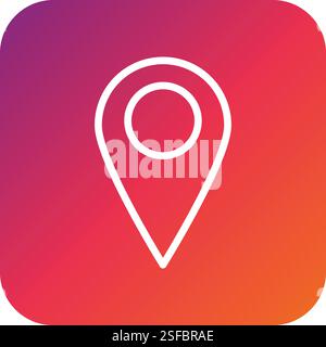 Illustrazione di progettazione dell'icona del vettore di posizione Illustrazione Vettoriale