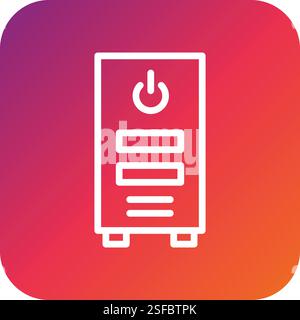 Illustrazione della progettazione dell'icona del vettore CPU Illustrazione Vettoriale