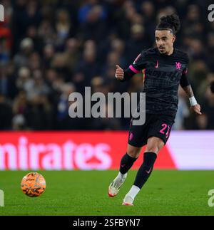 Brighton e Hove, Regno Unito. 8 febbraio 2025. Brighton e Hove Brighton, Inghilterra, 2025 8 febbraio. Malo gusto del Chelsea durante la partita di football del quarto turno dell'Emirates fa Cup tra Brighton & Hove Albion e Chelsea all'American Express Stadium, Inghilterra. (David Horton/SPP) (David Horton/SPP) credito: SPP Sport Press Photo. /Alamy Live News Foto Stock