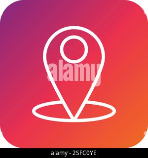 Illustrazione della progettazione di icone vettoriali segnaposto Illustrazione Vettoriale