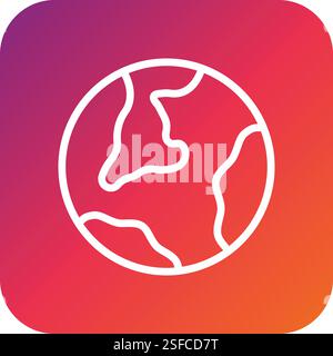 Illustrazione di progettazione dell'icona del vettore del globo Illustrazione Vettoriale