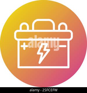 Illustrazione della progettazione dell'icona del vettore della batteria Illustrazione Vettoriale