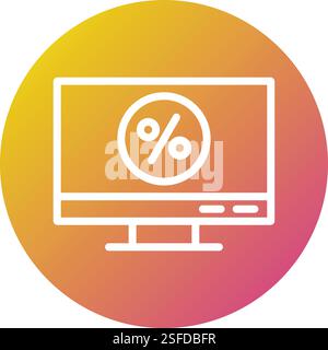 Illustrazione del progetto dell'icona del vettore percentuale Illustrazione Vettoriale