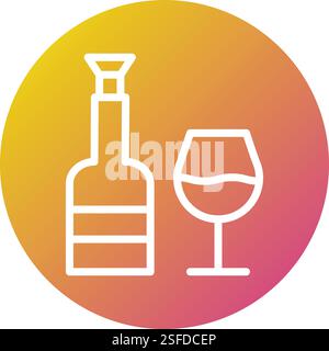 Illustrazione del design dell'icona del vettore del vino Illustrazione Vettoriale