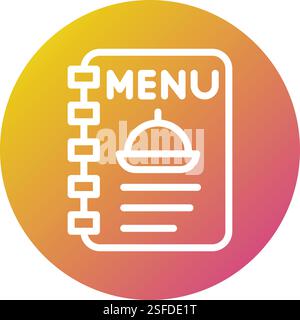 Illustrazione del disegno dell'icona vettore menu Illustrazione Vettoriale