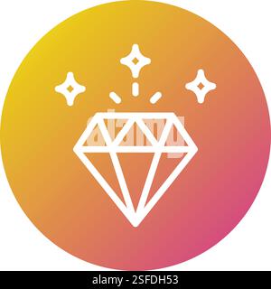 Illustrazione del design dell'icona del vettore diamante Illustrazione Vettoriale