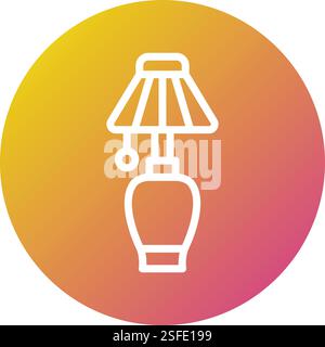Lampada da tavolo icona vettoriale illustrazione di progettazione Illustrazione Vettoriale
