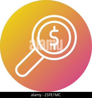 Illustrazione del design dell'icona del vettore di ingrandimento Illustrazione Vettoriale