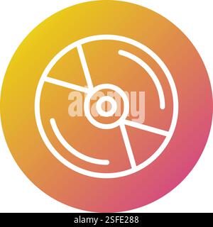 Illustrazione della progettazione dell'icona del vettore CD Illustrazione Vettoriale