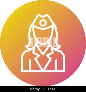 Illustrazione di progettazione dell'icona del vettore dell'addetto di volo Illustrazione Vettoriale