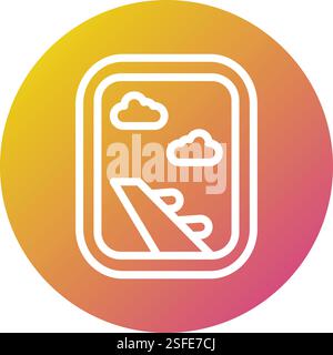 Illustrazione di progettazione dell'icona del vettore della finestra dell'aereo Illustrazione Vettoriale