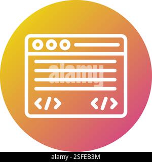 Illustrazione del progetto dell'icona vettoriale della riga di comando Illustrazione Vettoriale