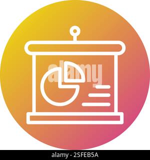 Illustrazione di progettazione dell'icona vettoriale del grafico a torta Illustrazione Vettoriale