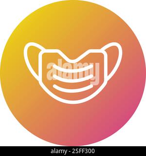 Illustrazione di progettazione dell'icona del vettore della maschera medica Illustrazione Vettoriale