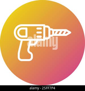 Illustrazione di progettazione dell'icona del vettore di perforazione Illustrazione Vettoriale