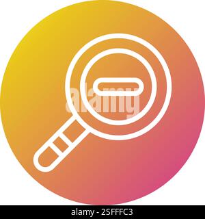 Illustrazione di progetto dell'icona del vettore Zoom indietro Illustrazione Vettoriale