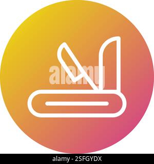 Illustrazione del design dell'icona del coltello svizzero Vector Illustrazione Vettoriale