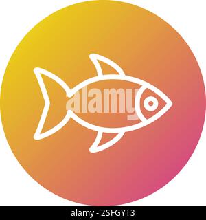Illustrazione della progettazione dell'icona del vettore di pesce Illustrazione Vettoriale