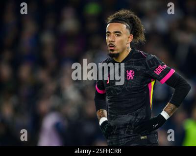 Brighton e Hove, Regno Unito. 8 febbraio 2025. Brighton e Hove Brighton, Inghilterra, 2025 8 febbraio. Malo gusto del Chelsea durante la partita di football del quarto turno dell'Emirates fa Cup tra Brighton & Hove Albion e Chelsea all'American Express Stadium, Inghilterra. (David Horton/SPP) (David Horton/SPP) credito: SPP Sport Press Photo. /Alamy Live News Foto Stock