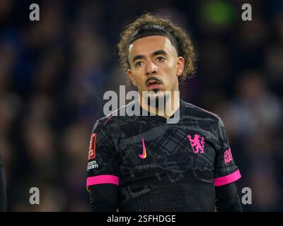 Brighton e Hove, Regno Unito. 8 febbraio 2025. Brighton e Hove Brighton, Inghilterra, 2025 8 febbraio. Malo gusto del Chelsea durante la partita di football del quarto turno dell'Emirates fa Cup tra Brighton & Hove Albion e Chelsea all'American Express Stadium, Inghilterra. (David Horton/SPP) (David Horton/SPP) credito: SPP Sport Press Photo. /Alamy Live News Foto Stock