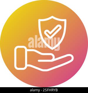 Illustrazione della progettazione dell'icona del vettore assicurativo Illustrazione Vettoriale