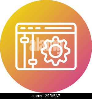 Illustrazione della progettazione dell'icona del vettore del supporto tecnico Illustrazione Vettoriale