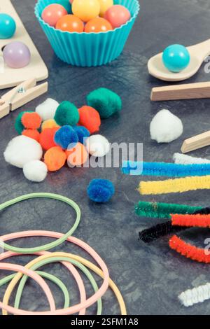 Fyihoxi 200Pezzi Pompon Colorati,20 mm Pom Poms,Mini Pom Poms