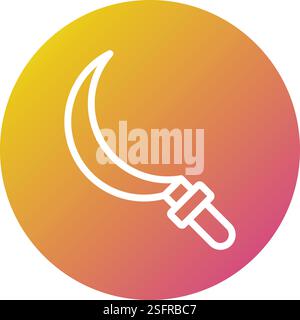 Illustrazione di progettazione dell'icona del vettore della falce Illustrazione Vettoriale