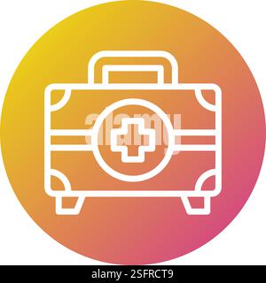 Illustrazione del design dell'icona Vector del kit di pronto soccorso Illustrazione Vettoriale
