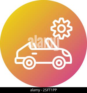 Illustrazione della progettazione dell'icona del vettore di assistenza auto Illustrazione Vettoriale