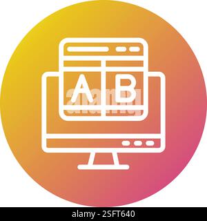 Illustrazione del design dell'icona del vettore AB test Illustrazione Vettoriale