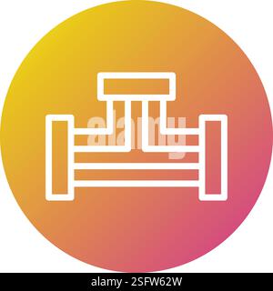 Illustrazione di progettazione dell'icona del vettore variante del tubo Illustrazione Vettoriale