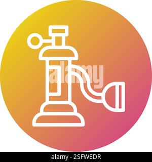 Illustrazione del design dell'icona del vettore del serbatoio di ossigeno Illustrazione Vettoriale