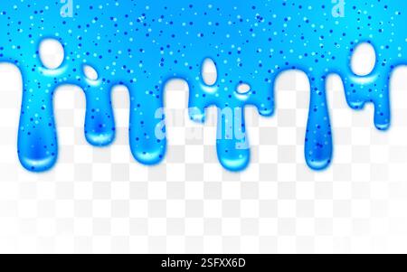 La marmellata di frutti di bosco, la vernice o la vernice gocciolano su sfondo trasparente. Illustrazione vettoriale Illustrazione Vettoriale